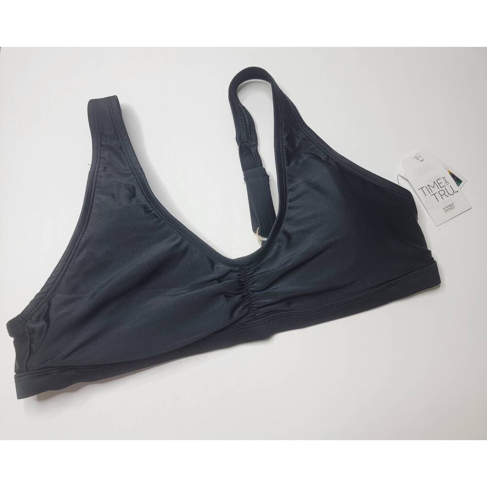 NWT Time & Tru Medium 8/10 Black Swimsuit Top